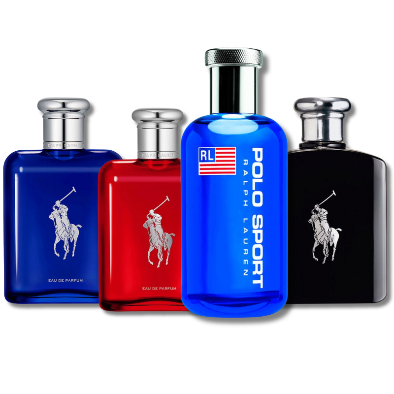 Combo 4 Perfumes Masculinos Polo Blue, Polo Red, Polo Black e Polo Sport